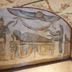 One of the few frescos still intact