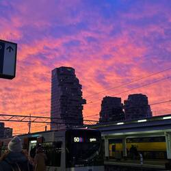 Sunset at station Zuid