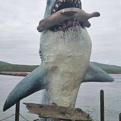 Cool statue near dock