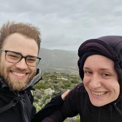 Lächeln und festhalten.