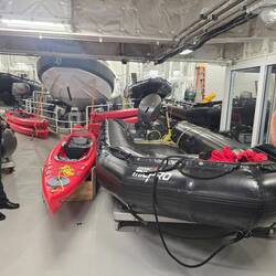 Kayak Test in Hanger.