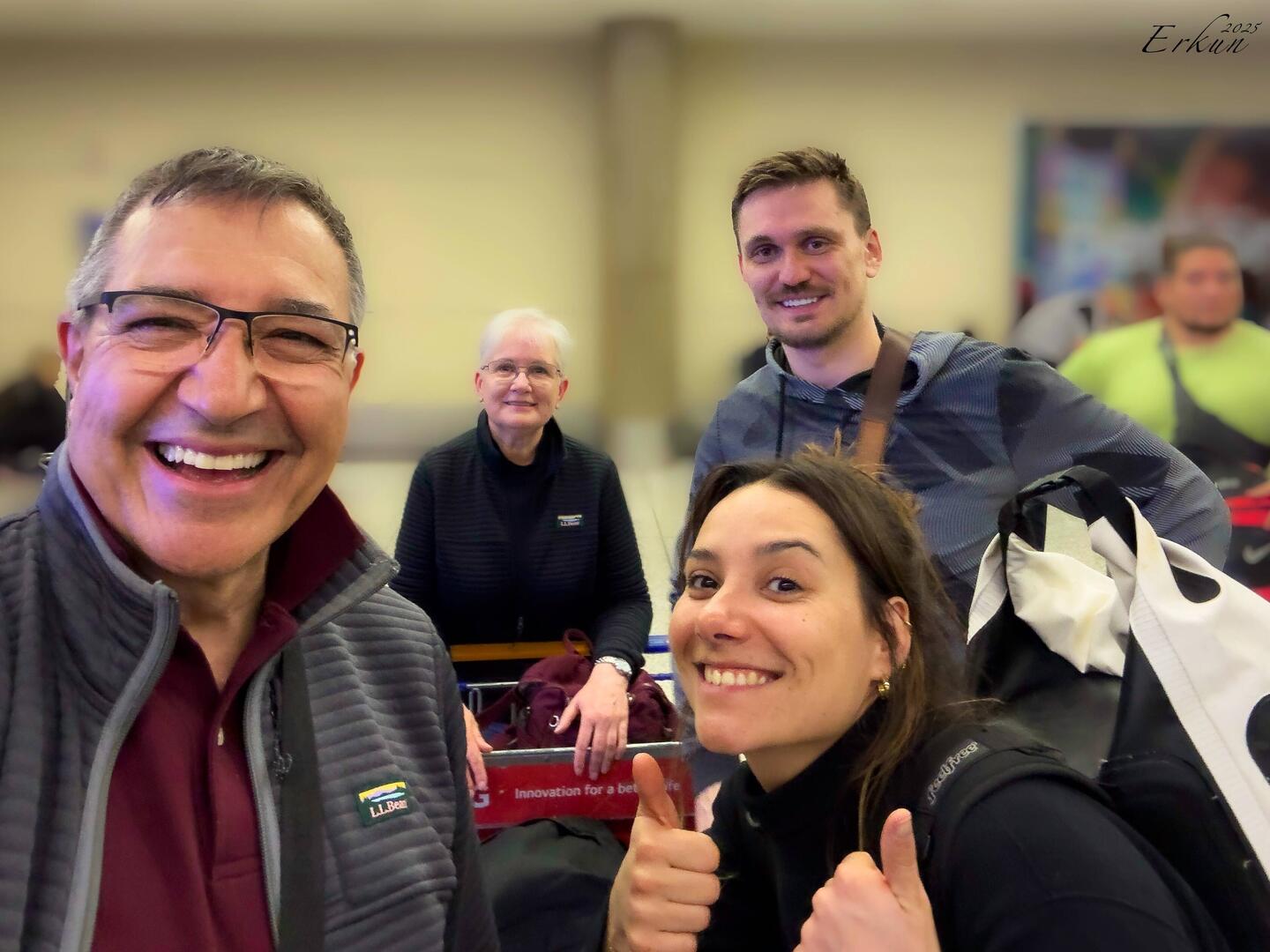 Farewell selfie at USH with Luce and Taras — Ushuaia, Argentina.