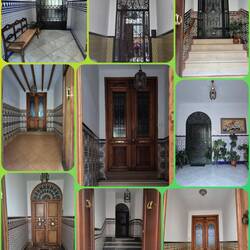 Heute statt Blumen: verschiedene typische Hauseingänge (Zaguan). Erklärung folgt.