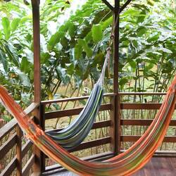 Balkon mit Hängematten