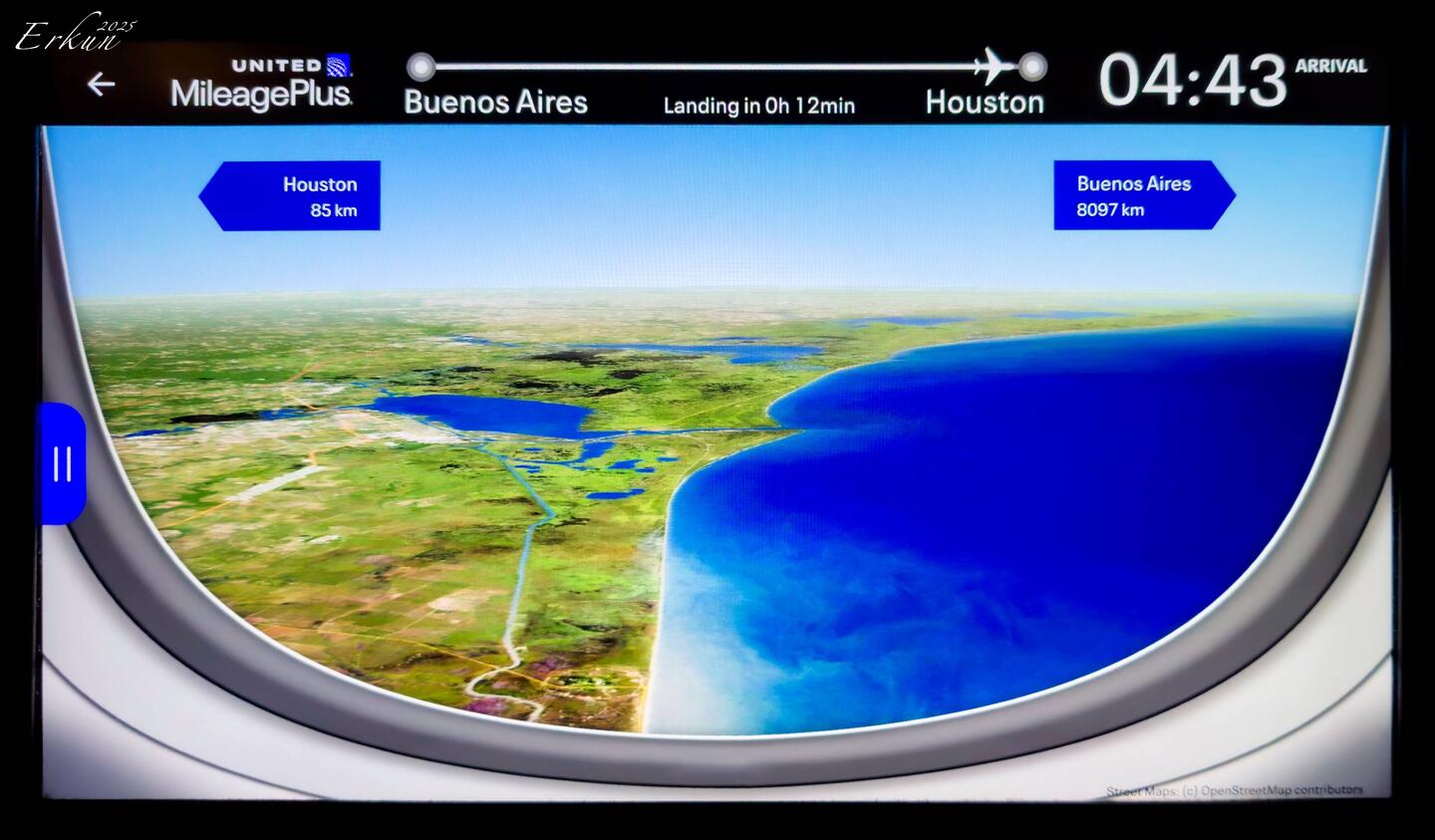 Just a short distance to go before we land at IAH.