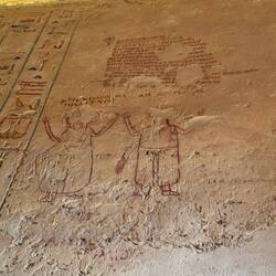 Die Kopten haben sich in den Gräbern versteckt.