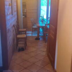 and a hot tub outside