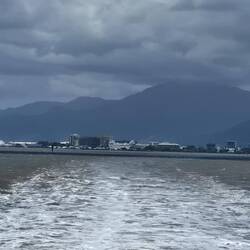 Leaving the clouds behind.