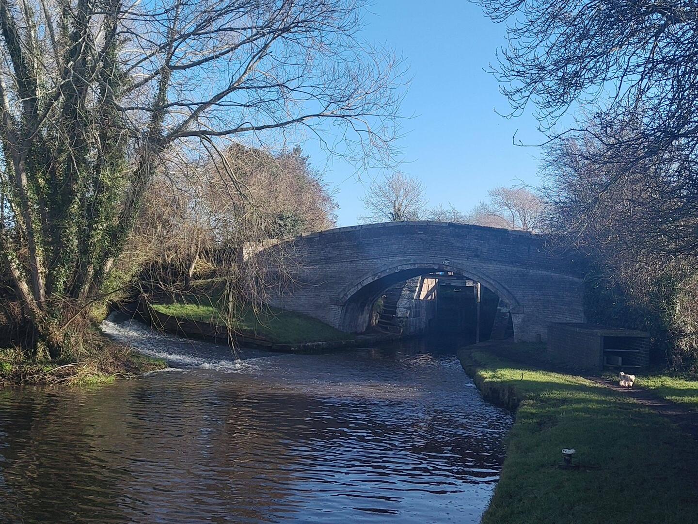 Approaching Wharton's Lock and its strong bywash