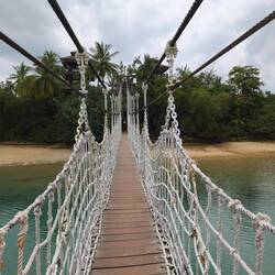 Hängebrücke zum südlichsten Punkt von Kontinental-Asien