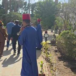 Welcome "band" announcing lunch is ready