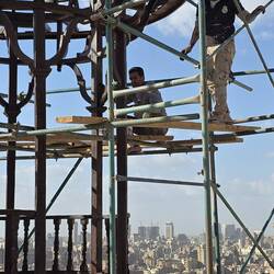 Ongoing repairs at the citadel...non-OSHA approved