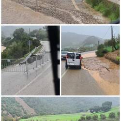 Einige Straßenabschnitte sind unterspült