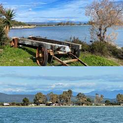 ..hier sieht man wunderbar zu unserem vorigen Plätzchen auf dem Strand gegenüber.. 👀