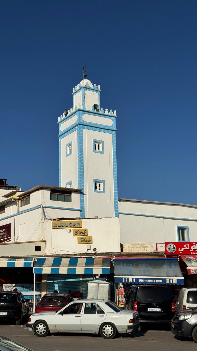 Das erste, was ich sehe, die Moschee