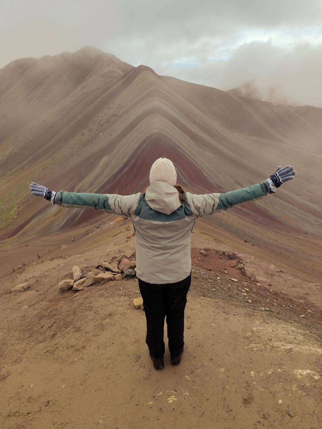 Am Morgen früh noch ganz alleine aber leider ein wenig neblig.