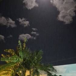 Night sky by the pool