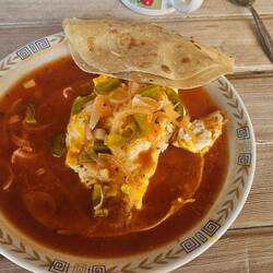 Morning ranch breakfast of Huevo Rancheros