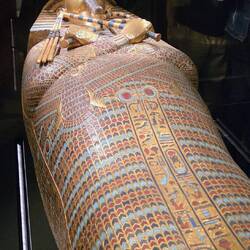 The outer coffin of Tutankhamun