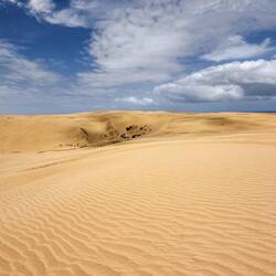 Grandiose Sanddünen, welche in ständiger Bewegung sind