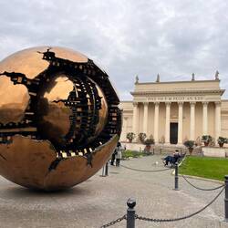Sphere within Sphere, 1990 Bronze, 4m, Gift of the artist- Arnaldo Pomodoro 1990