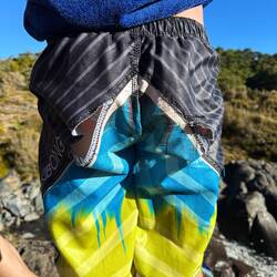 Die Hose hat die vielen Rutschen leider nicht überstanden