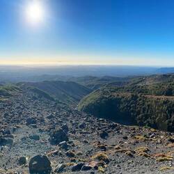 Aussicht vom Skigebiet Turoa. Das wäre im Winter sicher auch der Hammer!
