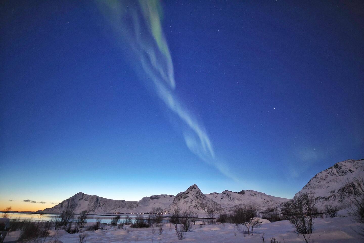 Schon kurz nach Sonnenuntergang ging es wieder los...