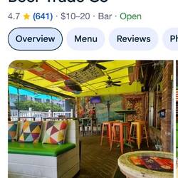 Lecker Essen und Getränke! Auf der Hauptgeschäfts Straße in Delray