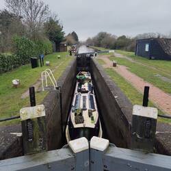 The narrow Cholmondeston Lock was so much easier to work than the large, heavy, wide locks.