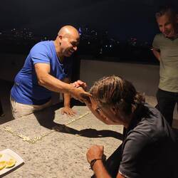 ...beim Tequila-Domino 😜