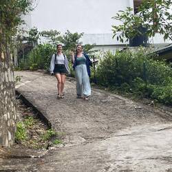 Walking down the hill