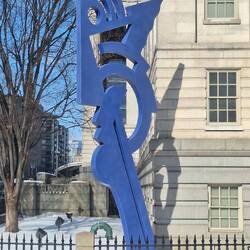 Skulptur Modern Head von Roy Lichtenstein Geschenk von New York, hatte 911 überlebt