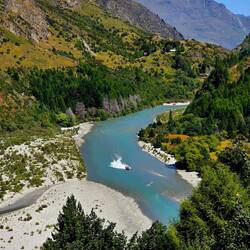 The view -- & we could see Jetboats from the pool