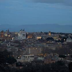 Panorama Rzymu o zmierzchu