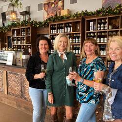 Cheers with my lady friends