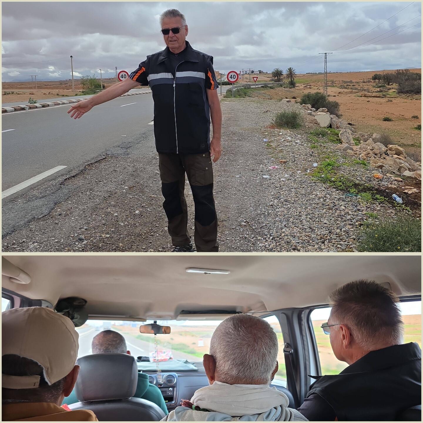 Auf der Jagd nach einem Sammeltaxi, um nach Tiznit zu kommen.