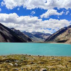 Der Embalse de Yeso in Richtung Argentinien