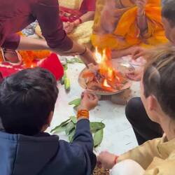 Part of the ritual where only male family members participate