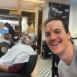 Vishy getting pampered :)