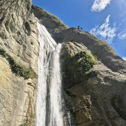 The group ahead of us, where we eventually climbed
