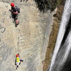 One of the more challenging steps for me (yellow backpack)