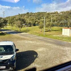 Blick aus dem Womo Fenster