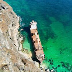 Stranded ship