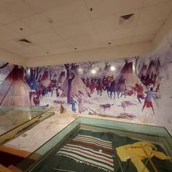 Gemälde vom Angriff.