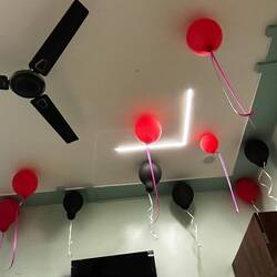 They even put balloons in our room 🥲