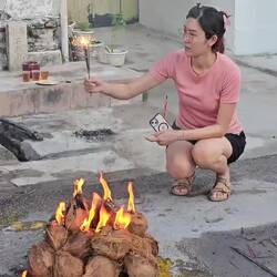 Verbrennen von negativen Energien.