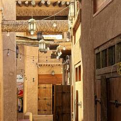 Der renovierte Teil des Souq von Bahla