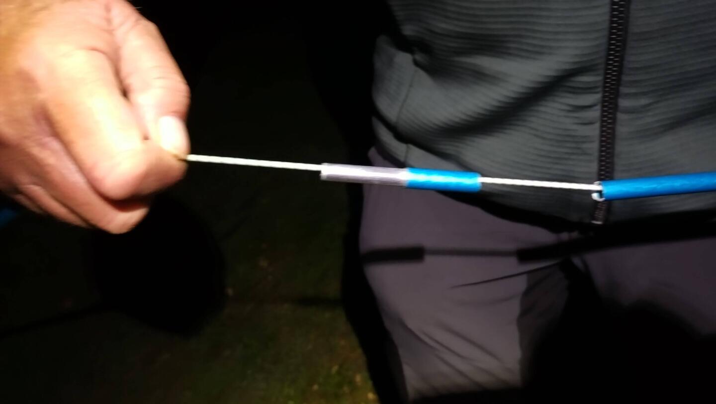 Gebrochene Zeltstange