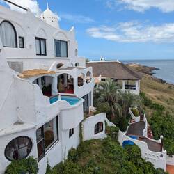 This is Casapueblo, a sprawling seaside complex built by an artist